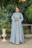Ovate Embroidered Maxi with pants & dupatta