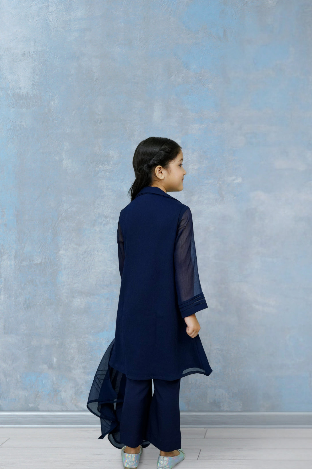 3-Piece Set Navy Blue Handwork (adda) Sheep