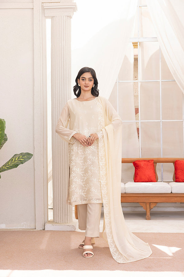 Classic Beige Embroidered stitched Sheep