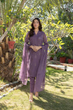 Classic Purple Embroidered stitched 3-piece