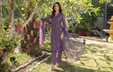 Classic Purple Embroidered stitched 3-piece