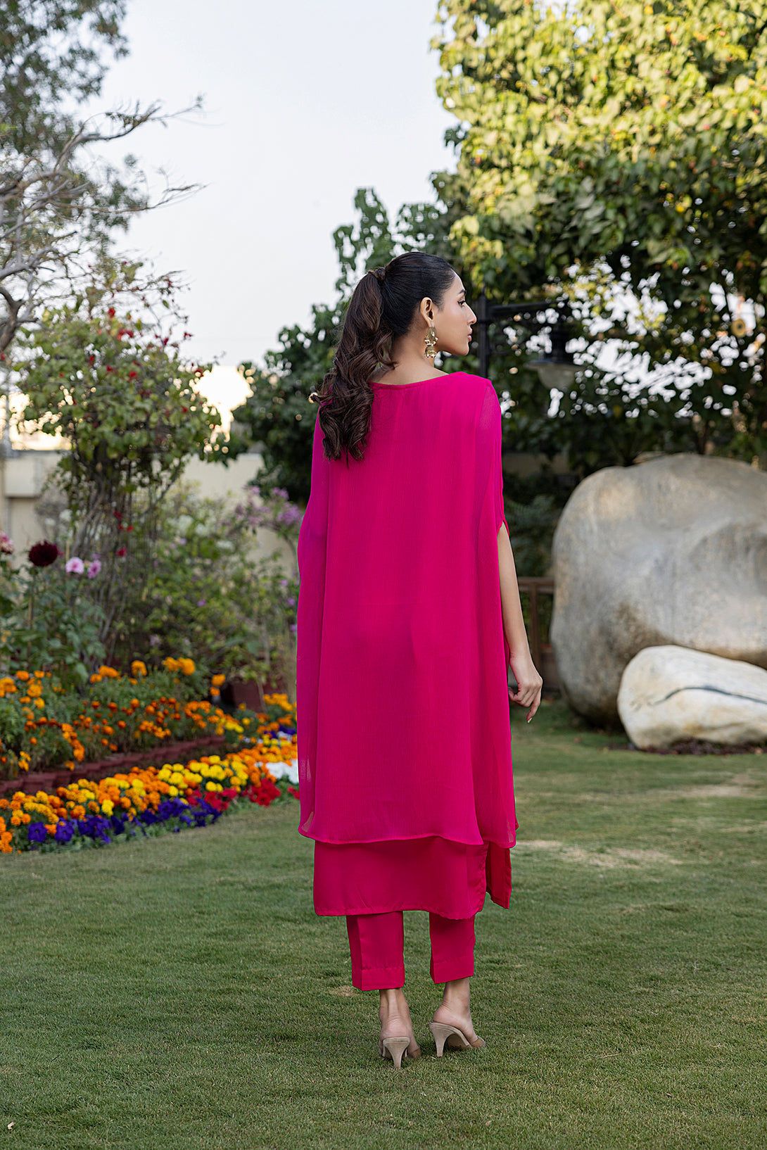 Classic Fuchsia Embroidered stitched - Sheep