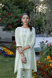 Classic Mint Green Hand-Embroidered stitched