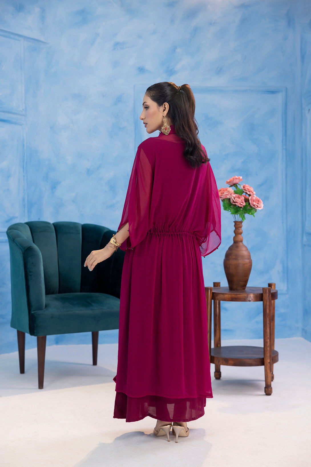 Classic Fuchsia Embroidered stitched - Sheep