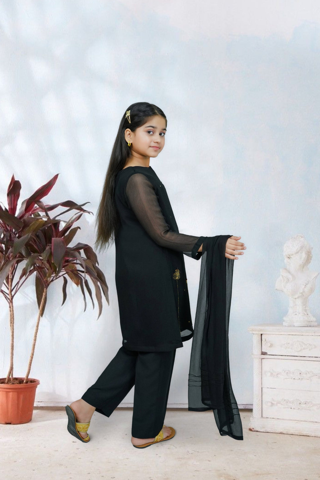 3-Piece Set Black Handwork (adda) Sheep