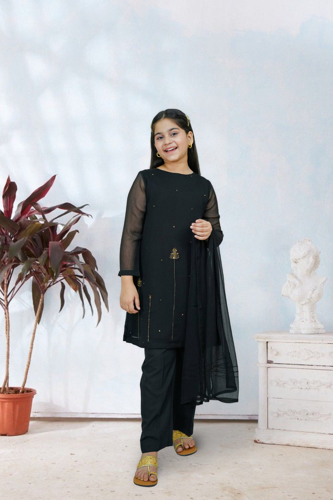 3-Piece Set Black Handwork (adda) Sheep