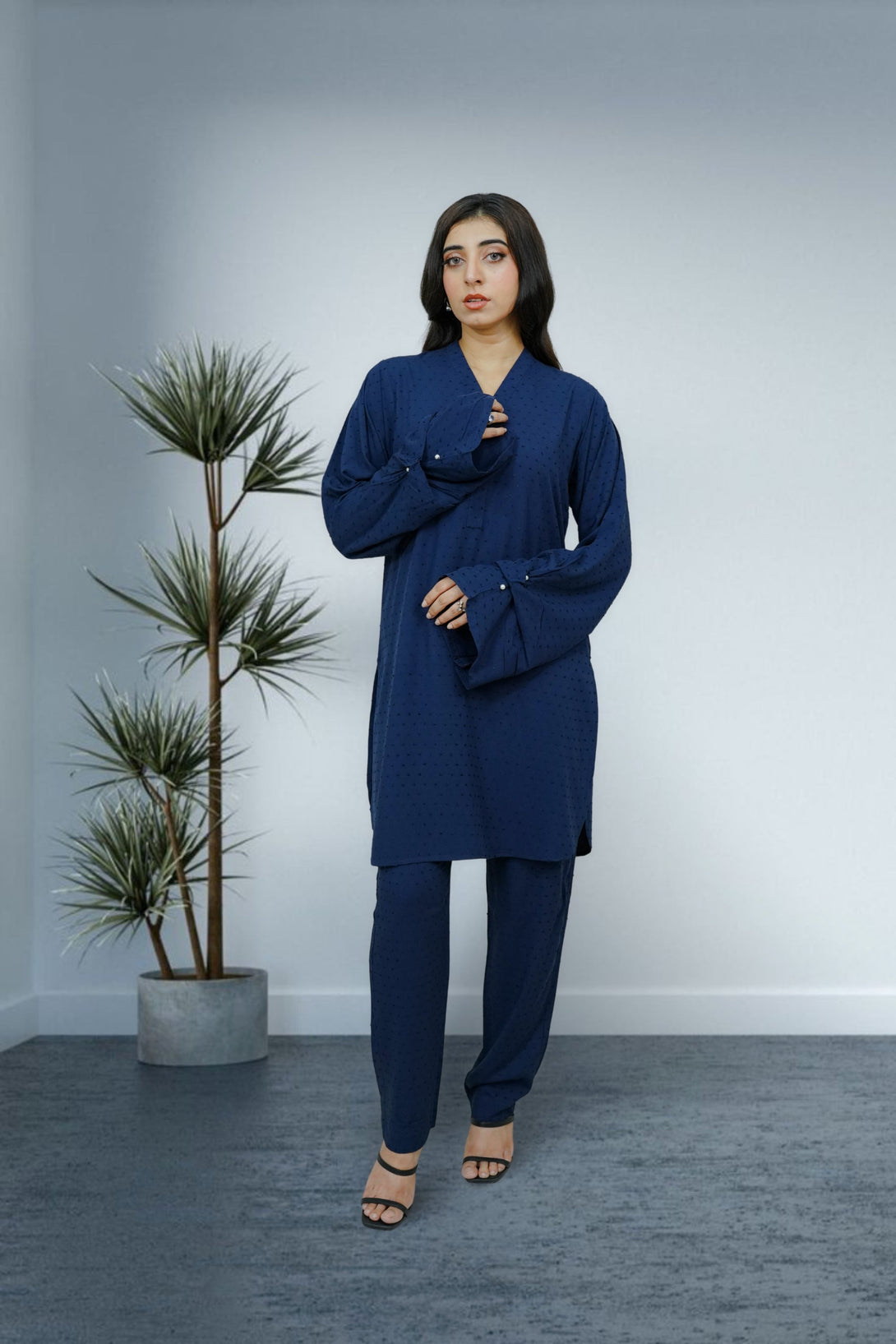 2-piece stitched Navy Blue Sheep
