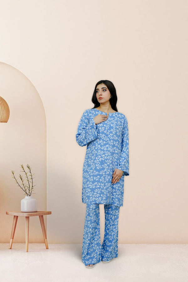 2-piece stitched Printed Blue Sheep