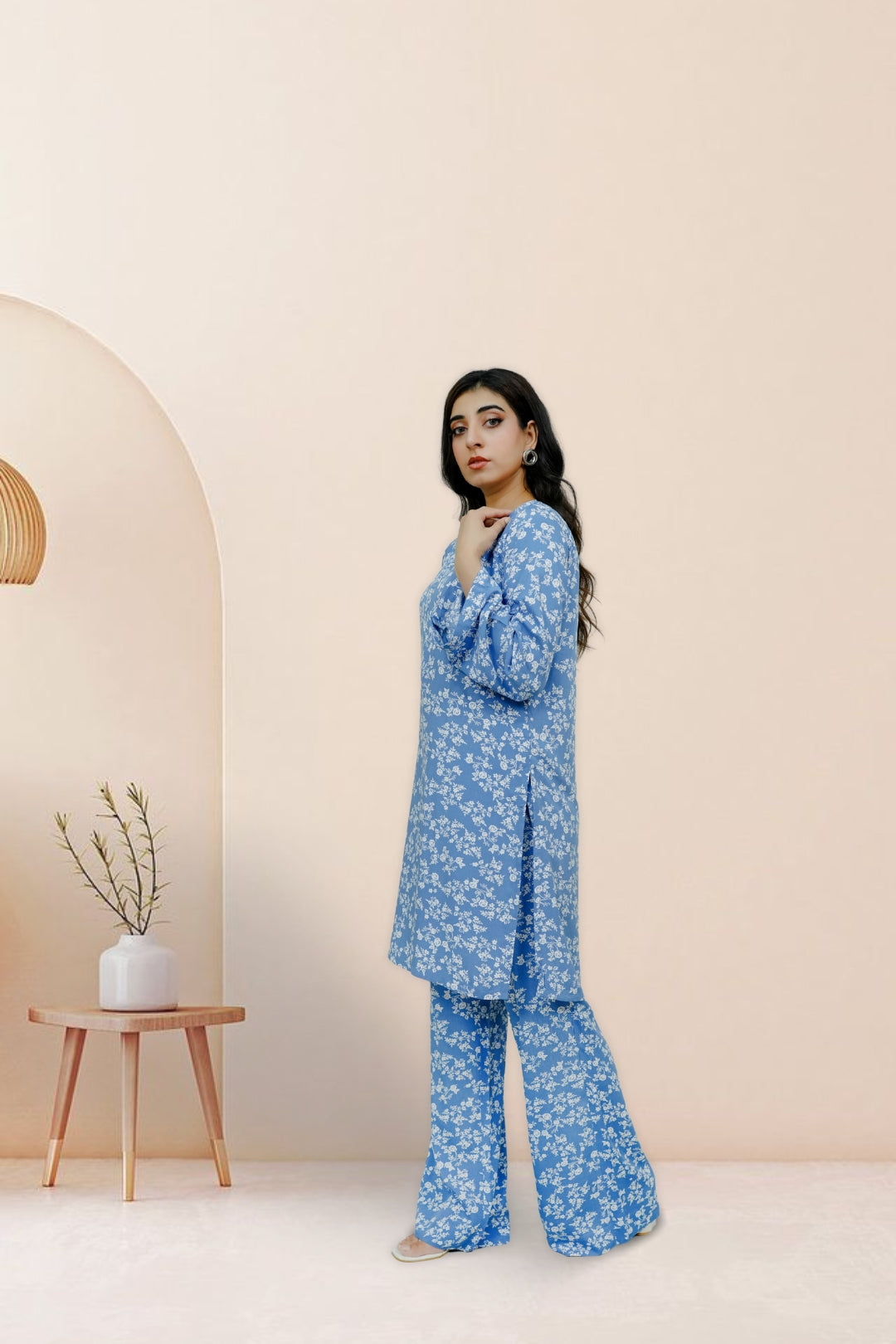 2-piece stitched Printed Blue Sheep