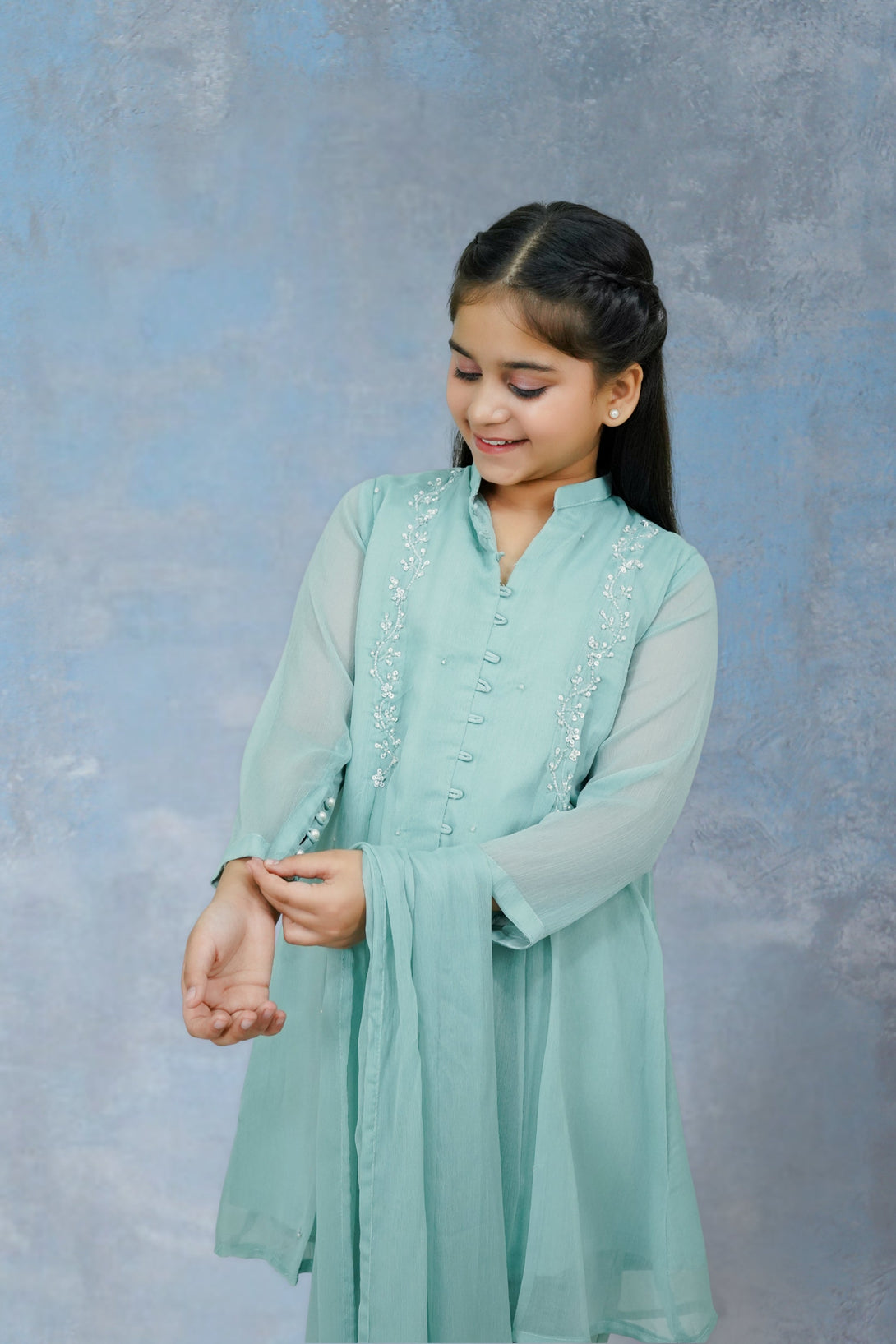 3-Piece Set Ash Green Handwork (adda) Sheep