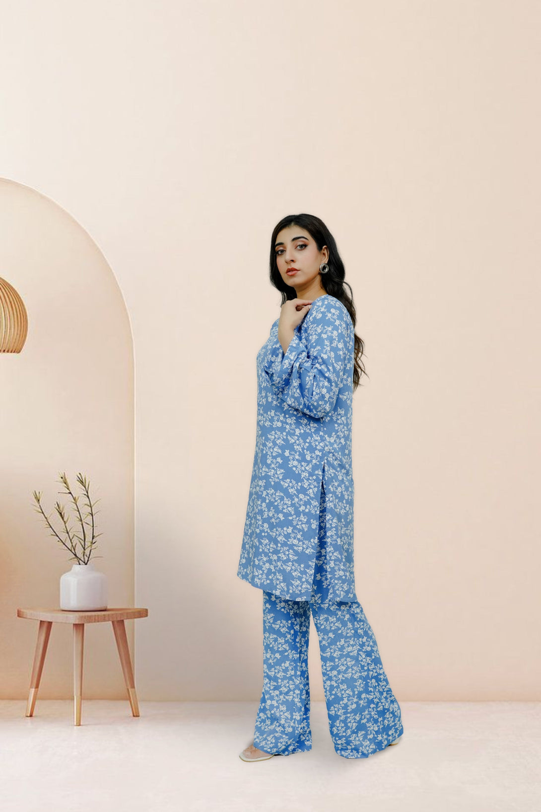 2-piece stitched Printed Blue Sheep