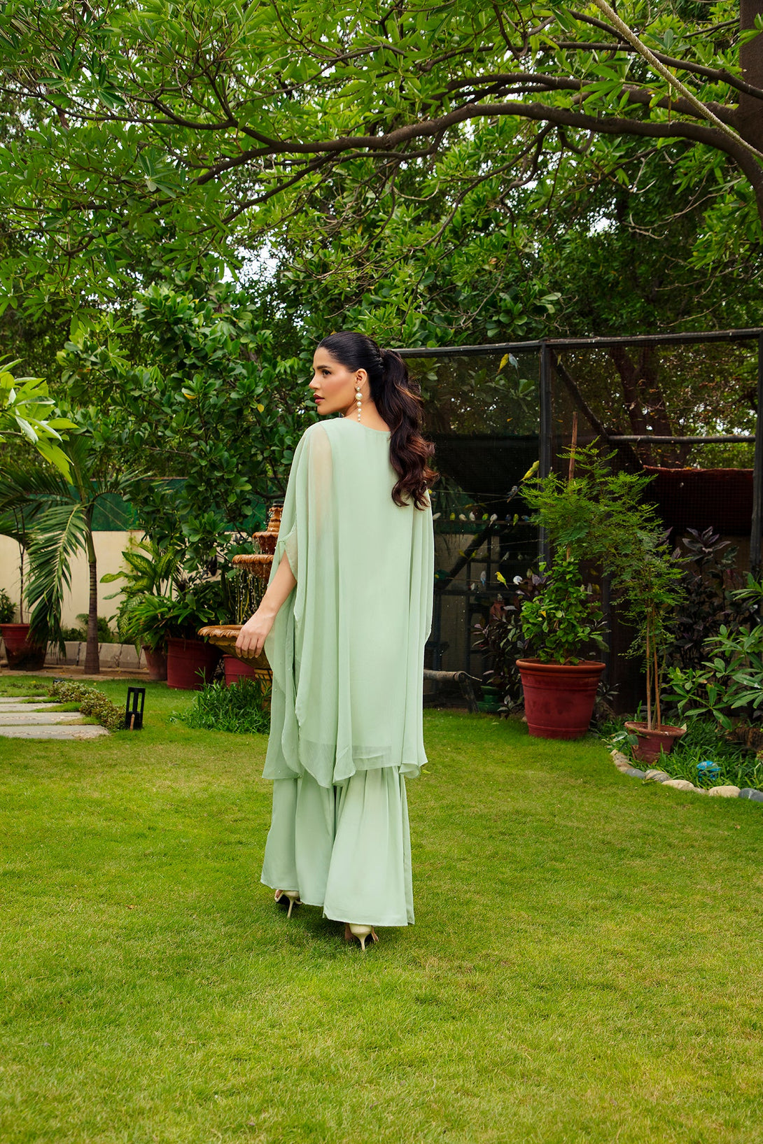 2-Piece Stitched Timeless Mint Green Embroidered Sheep
