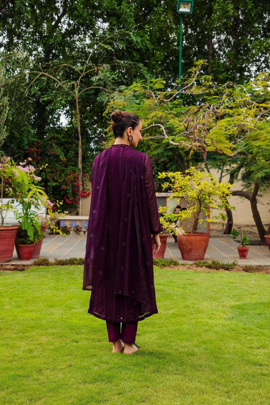 3-Piece Stitched Timeless Purple Embroidered Sheep