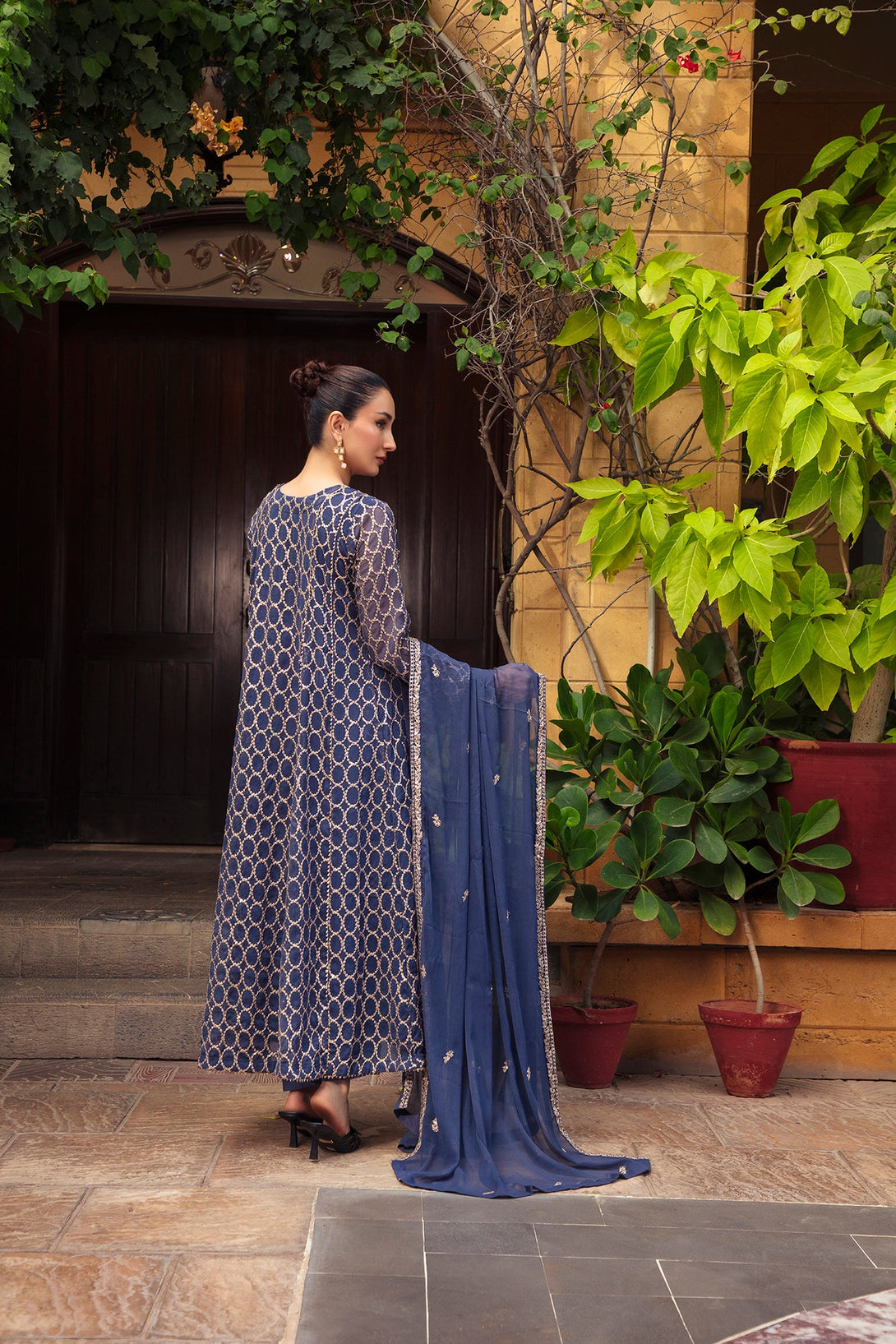 3-Piece Stitched Timeless Agean Blue Embroidered Sheep