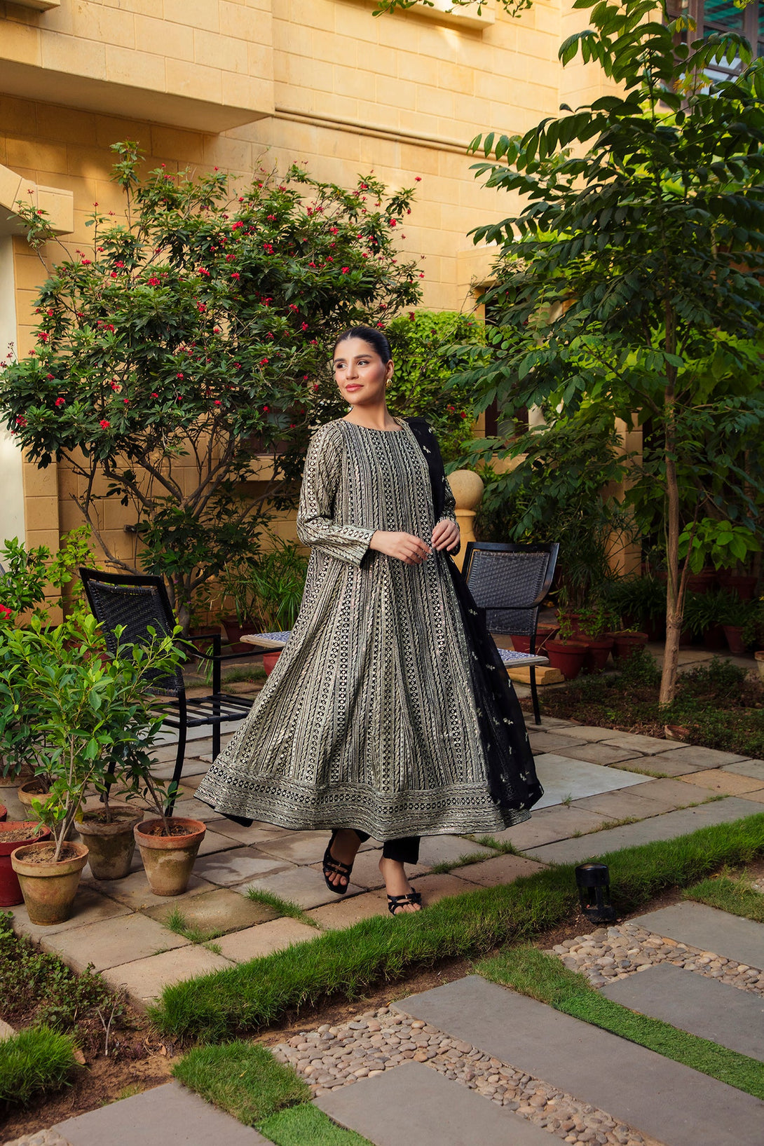 3-Piece Stitched Timeless Black Embroidered Sheep