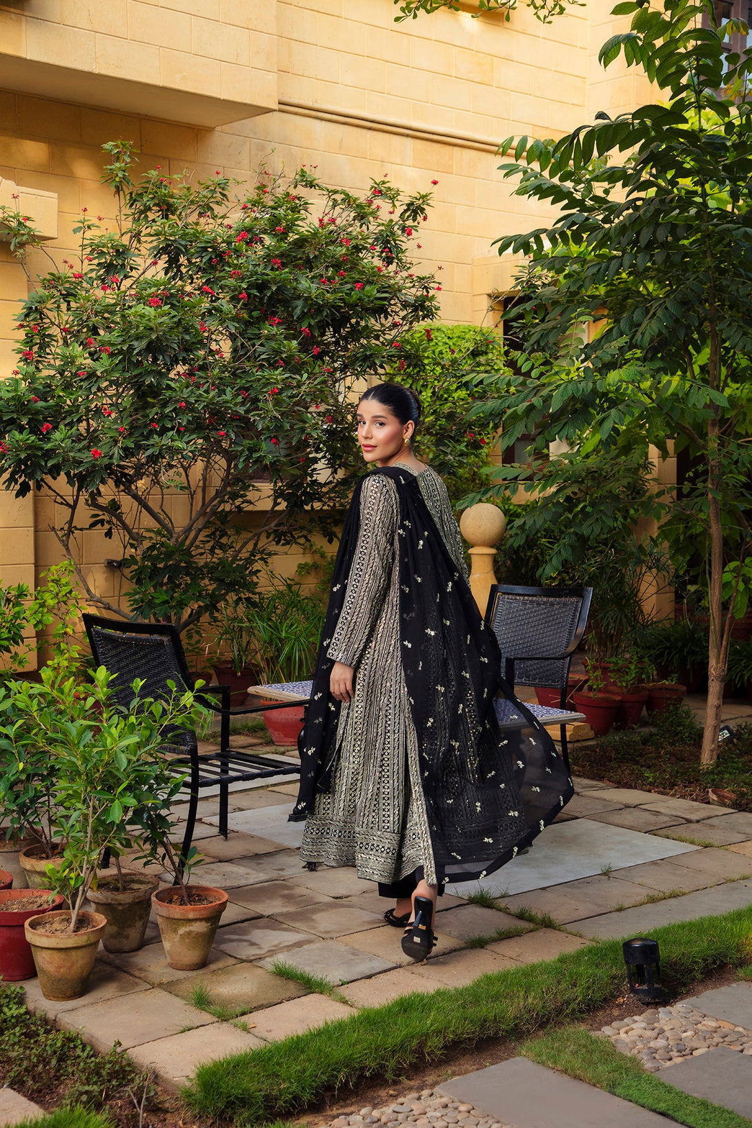 3-Piece Stitched Timeless Black Embroidered Sheep