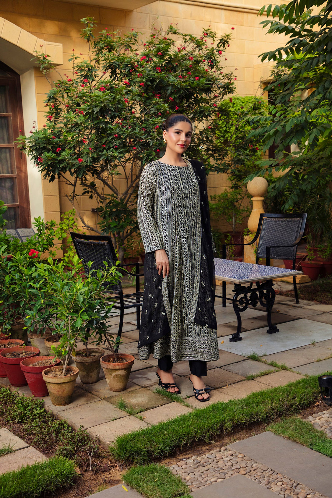 3-Piece Stitched Timeless Black Embroidered Sheep