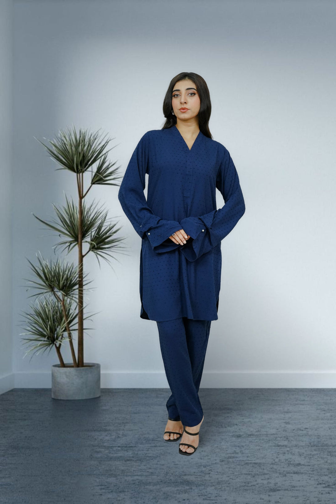 2-piece stitched Navy Blue Sheep