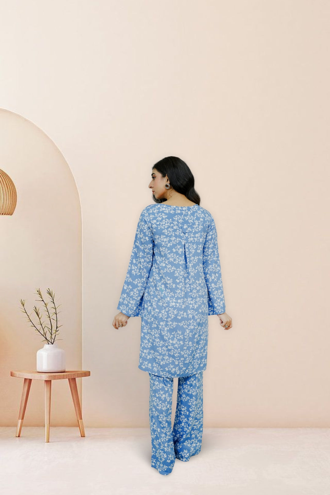 2-piece stitched Printed Blue Sheep