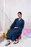 Blue Katan Silk Embroidered 2-Piece Set