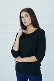 Casual Comfort Black Jersey Tee