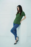 Effortless Style: Green Jersey Tee