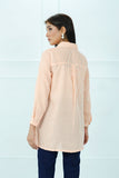 Rust and White High Low Shirt