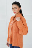 Ginger Rust Lace-Detail Shirt