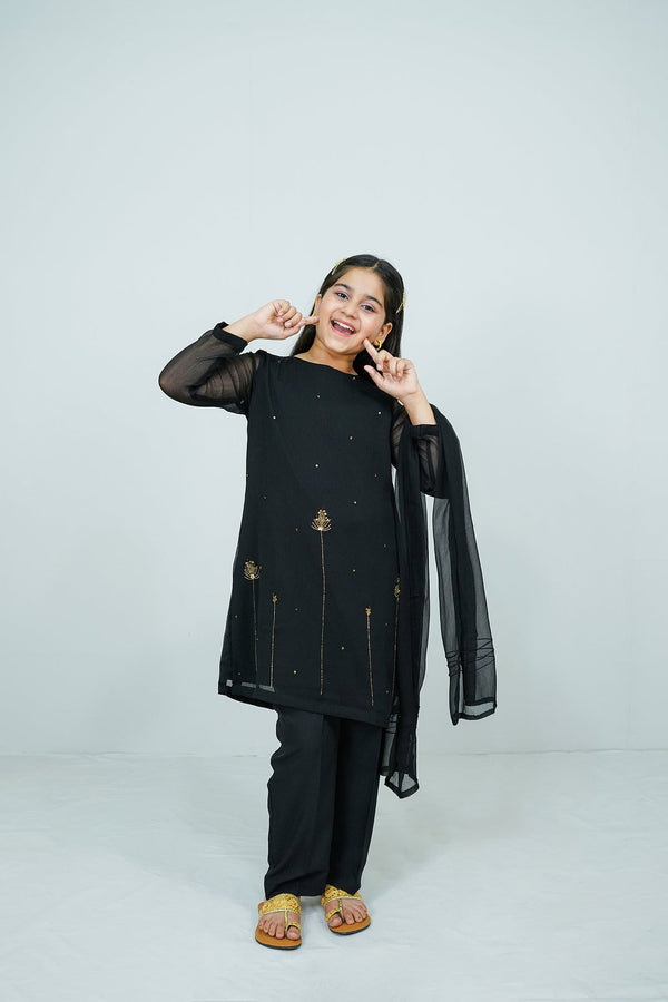 Black Handwork (adda) 3-Piece Set Sheep