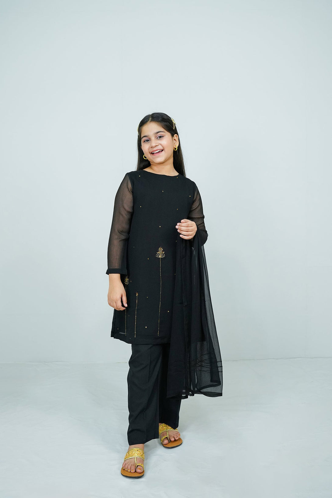 Black Handwork (adda) 3-Piece Set Sheep
