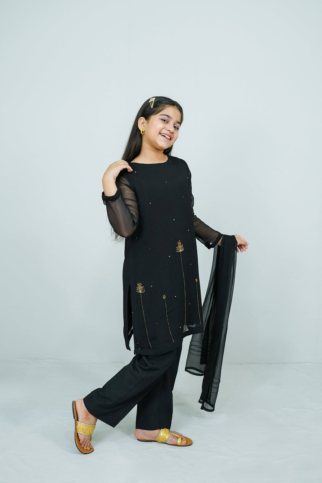 Black Handwork (adda) 3-Piece Set Sheep