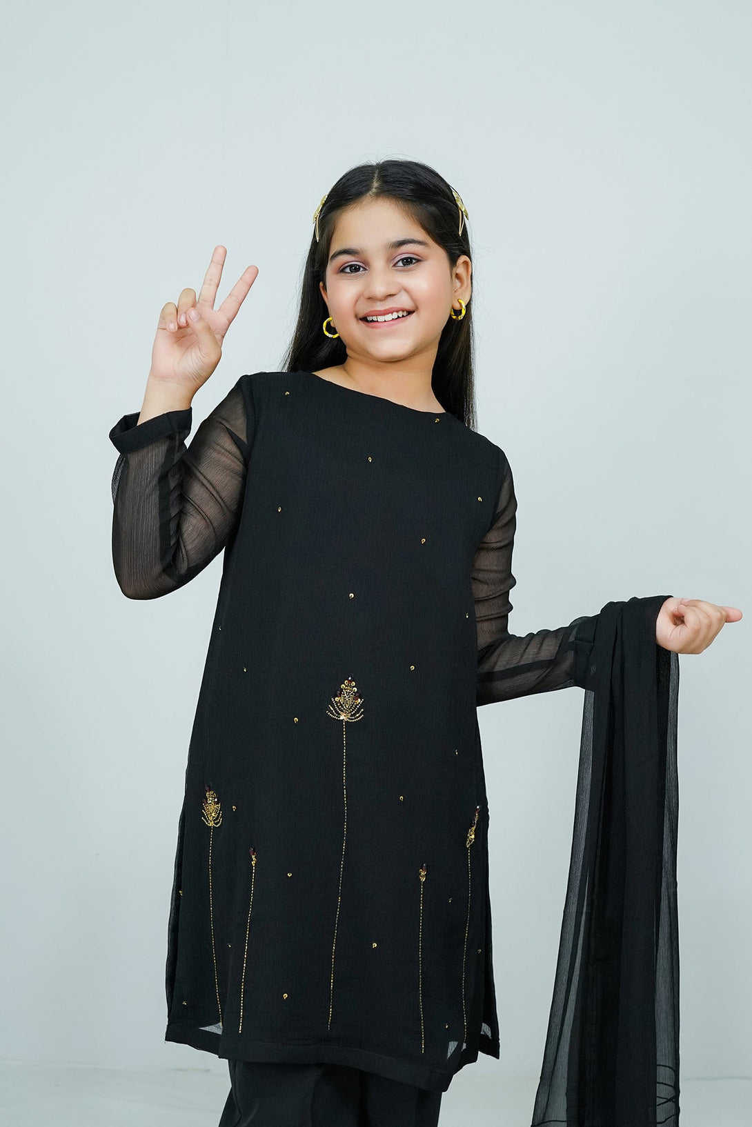 Black Handwork (adda) 3-Piece Set Sheep