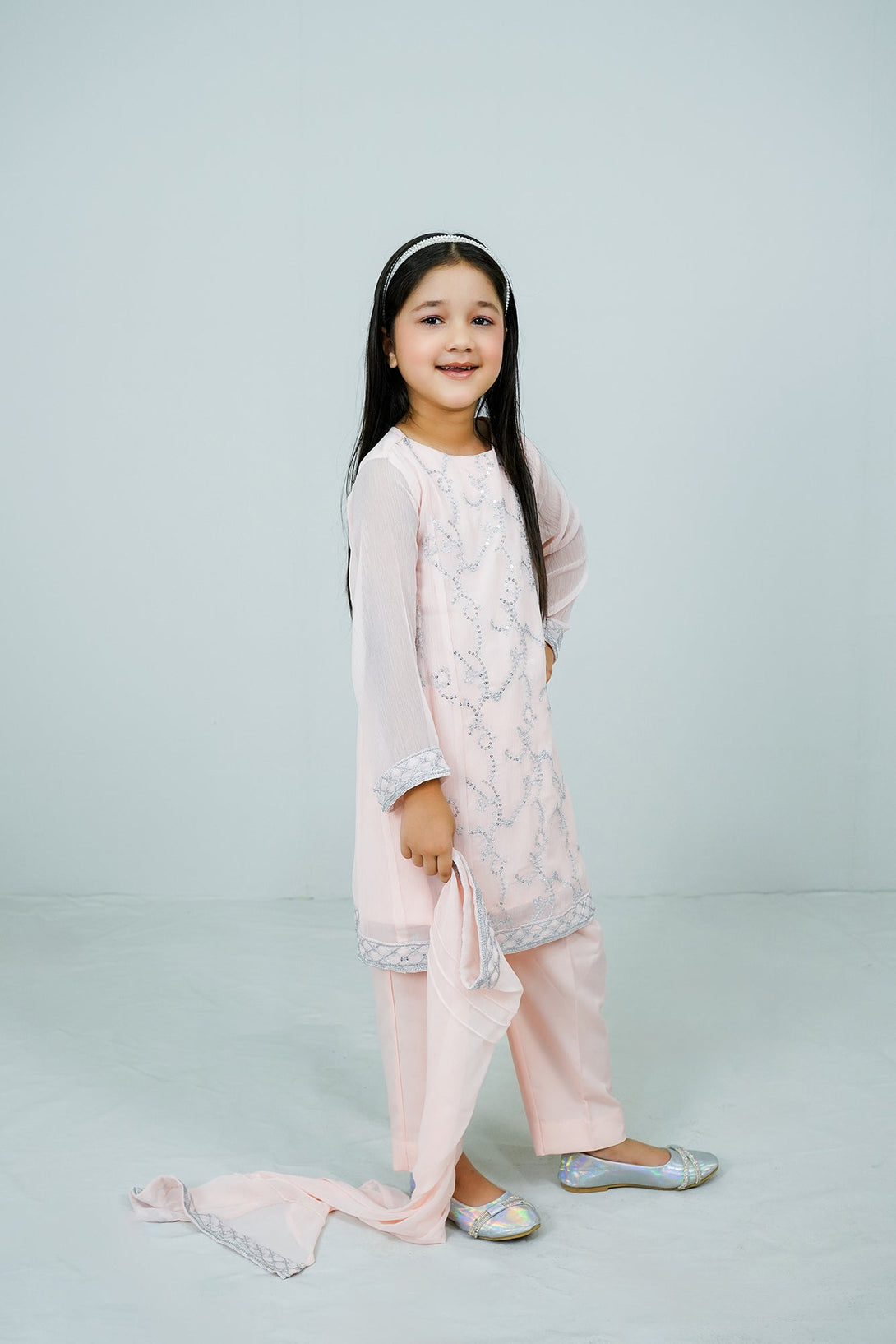 Pink Embroidered 3-Piece Set Sheep