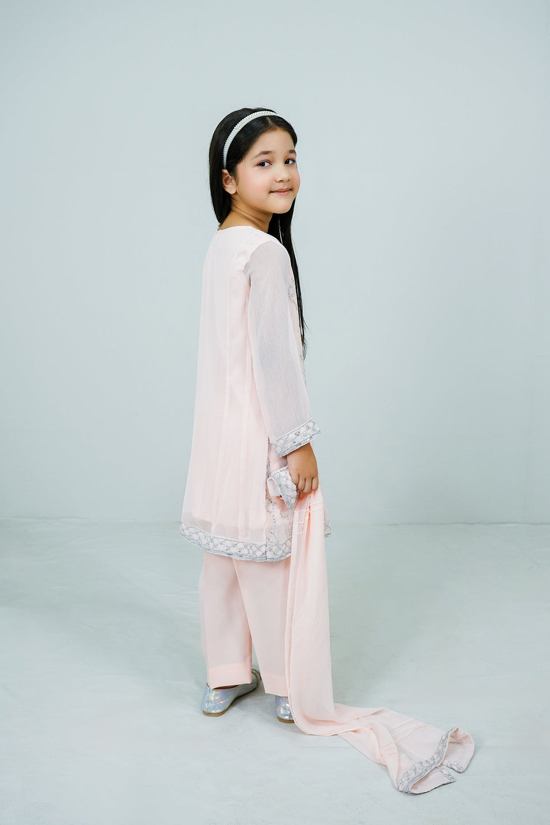 Pink Embroidered 3-Piece Set Sheep