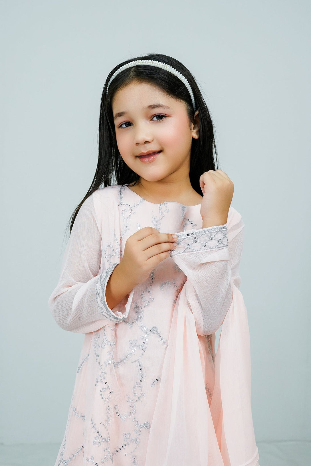 Pink Embroidered 3-Piece Set Sheep