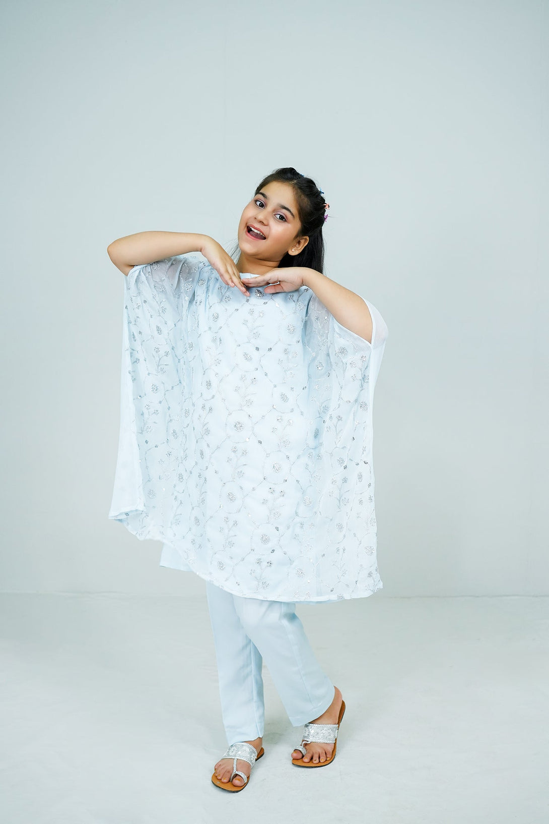 Chmabray Embroidered 2-Piece Set Sheep