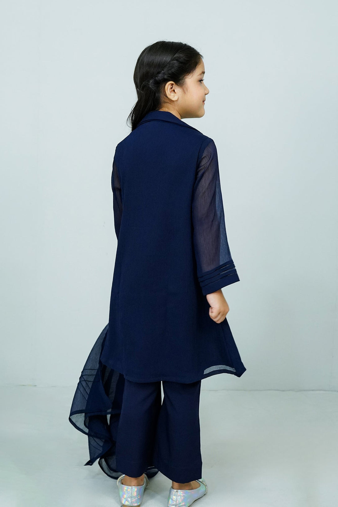 Navy Blue Handwork (adda) 3-Piece Set Sheep