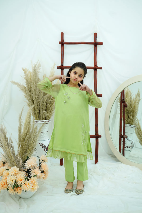 Dhani Embroidered Chiffon - Sheep