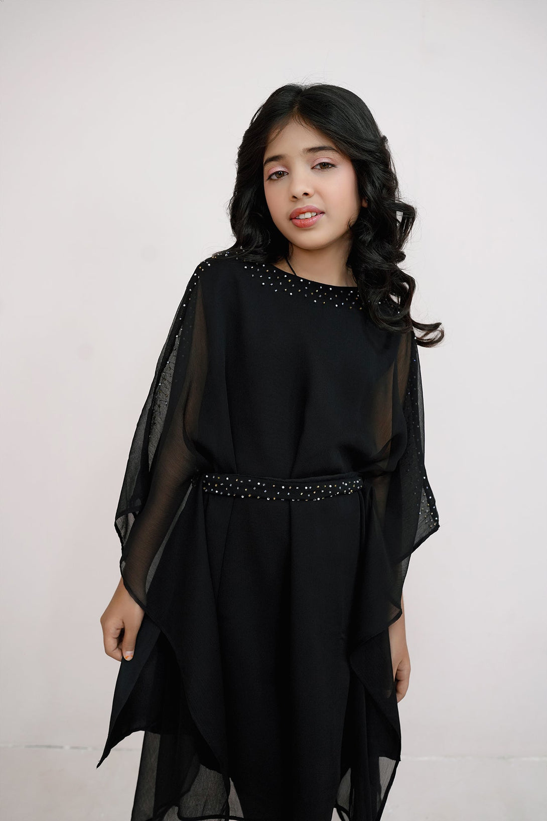 Black Embroidered Chiffon Sheep