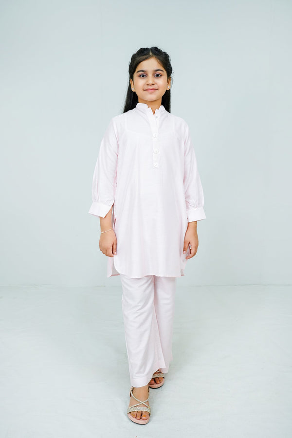 Pink Embroidered 2-Piece Set Sheep