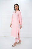 Classic Pink Embroidered stitched