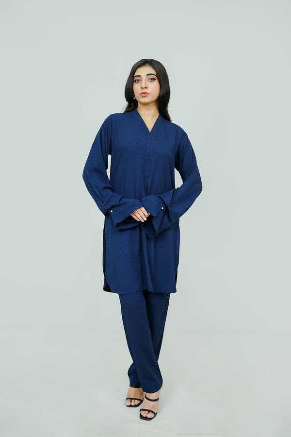 Navy Blue Embroidered Sheep
