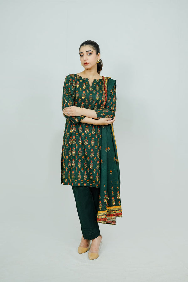 Kai Green  Embroidered  stitched 3-piece Sheep