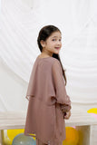 Peanut Brown Embellished Chiffon Cape & Malai Crepe Trouser Set