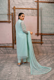 Classic Aqua Blue Embroidered stitched 3-piece