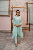 Classic Aqua Blue Embroidered stitched 3-piece