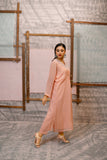 Classic Tea pink Embroidered stitched