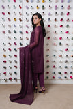 Classic Purple Embroidered stitched 3-piece