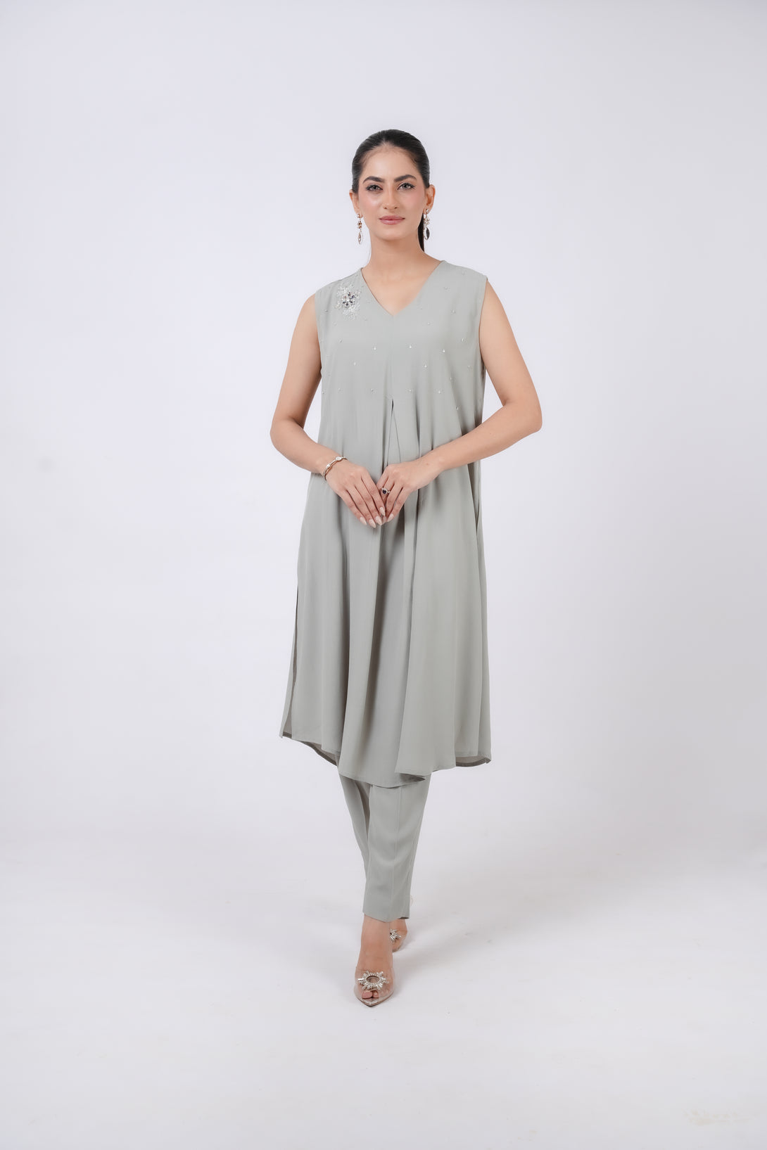 Classic Ash Grey Embroidered - Sheep