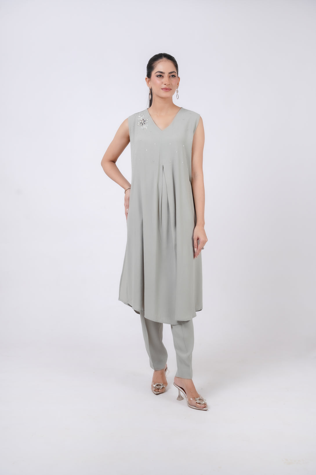 Classic Ash Grey Embroidered - Sheep